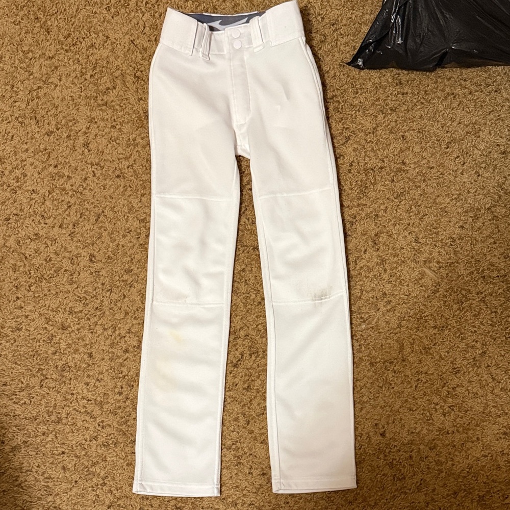 Mizuno White Baseball Pants - Straight Fit